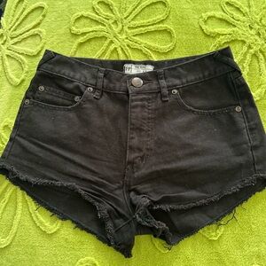 Free People Dark Jean Shorts